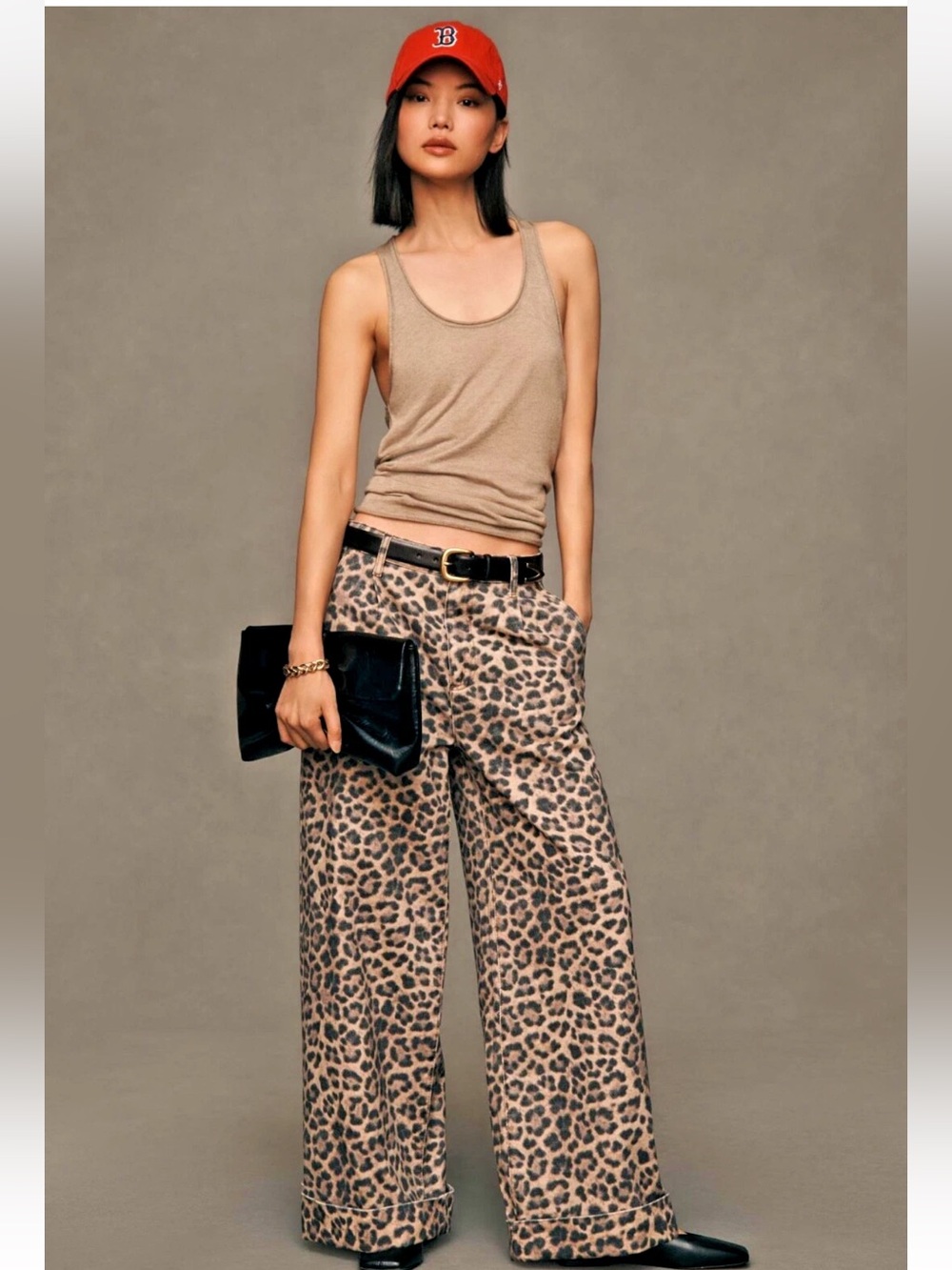 Anthropologie Pilcro Leon Double Hem High-Rise Wide-Leg Cuffed Jeans 34T NWT